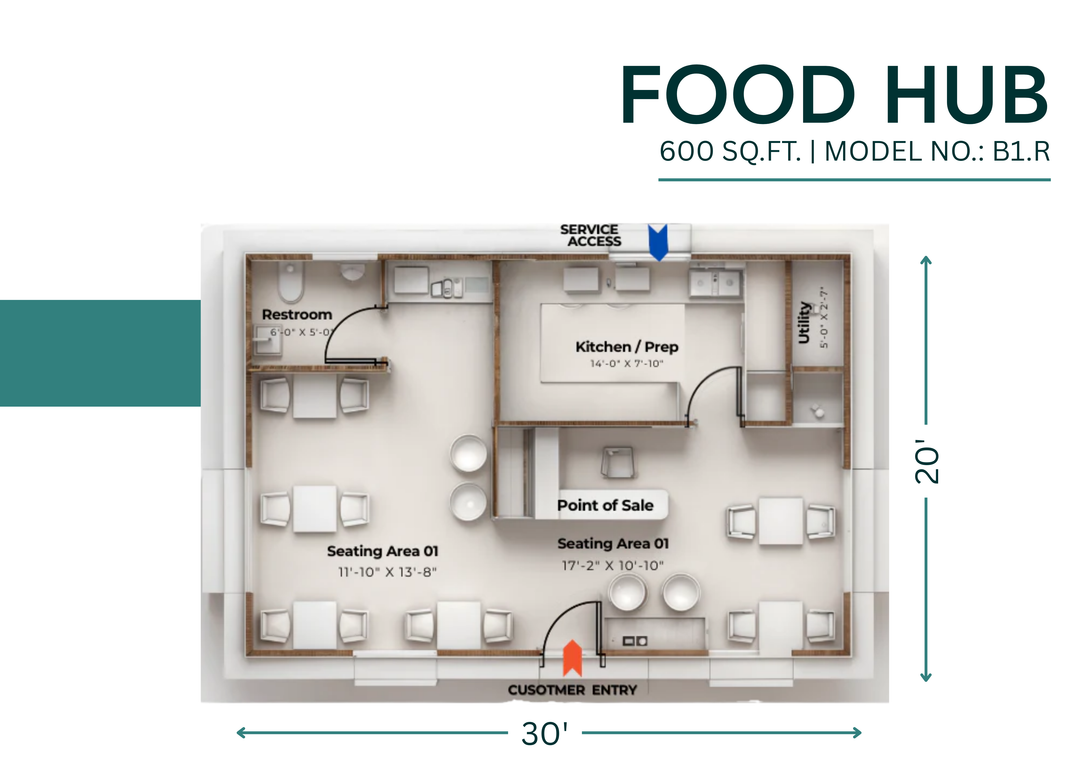Model- B1 | Size- 600 Sq Ft – Uprear Build Pvt Ltd